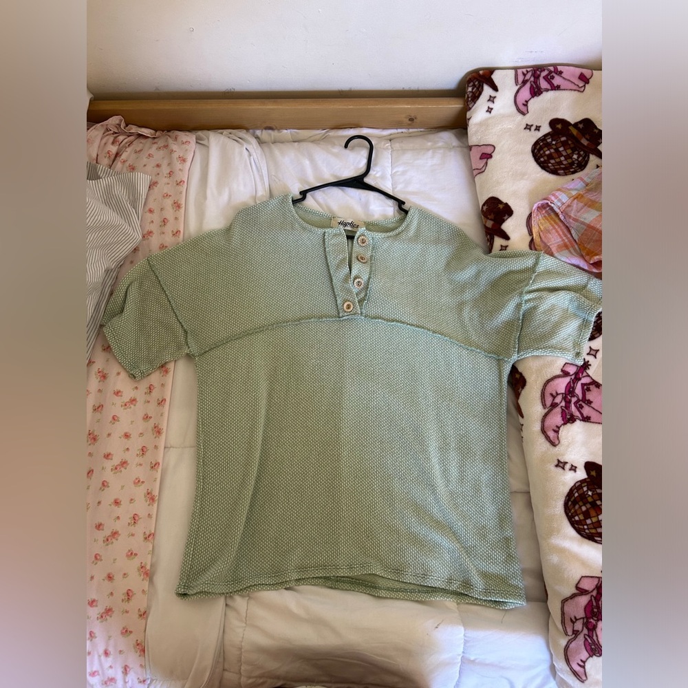 Haptics Green Beachy Top